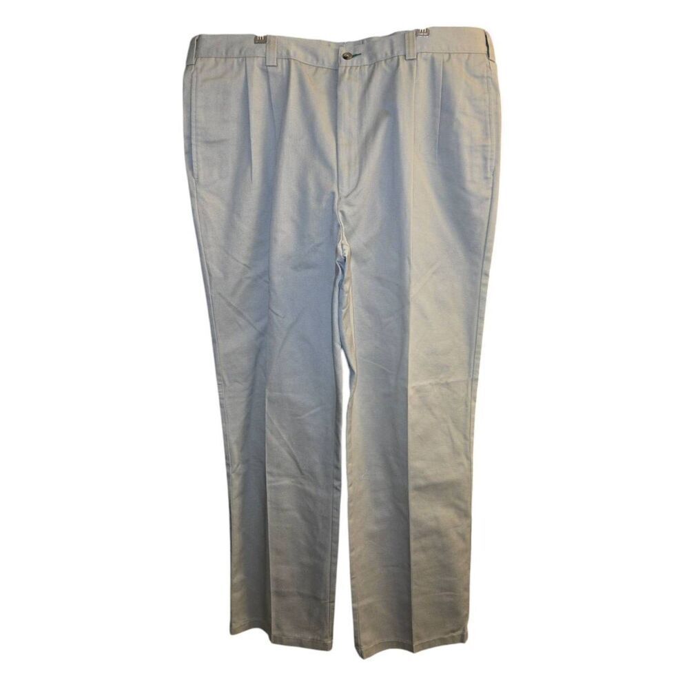 Tommy Hilfiger Mens Size 40x32 Beige Pleated Canvas Khakis
